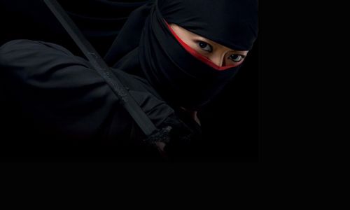 Uma foto de uma mulher ninja